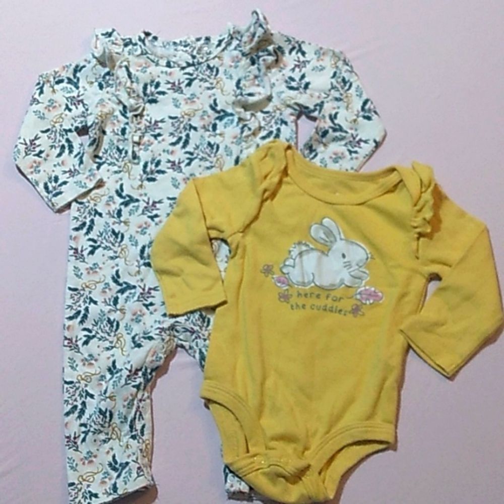Lullaby Lane 3-6 Months One Piece Girls Spring Bundle Lot Of 2